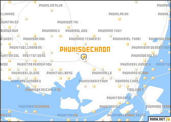 map of Phumĭ Sdéch Nón