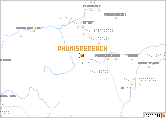 map of Phumĭ Srê Réach