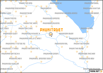 map of Phumĭ Ta Dĕt