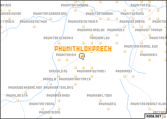 map of Phumĭ Thlôk Préch