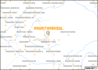 map of Phumĭ Thmâ Koŭl