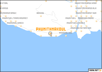 map of Phumĭ Thmâ Koŭl