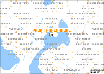 map of Phumĭ Thnál Kândal