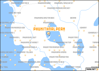 map of Phumĭ Thnál Péam