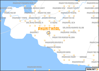 map of Phumĭ Thnál