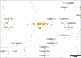 map of Phumĭ Tônsay Réak