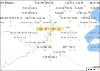 map of Phumĭ Trăm Séh