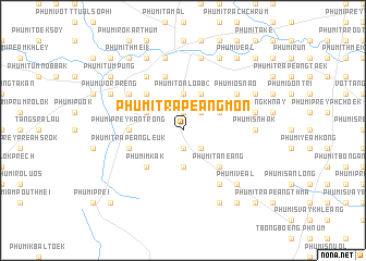 map of Phumĭ Trâpeăng Môn