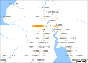 map of Phumĭ Véal Môn