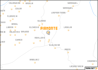 map of Piamonte