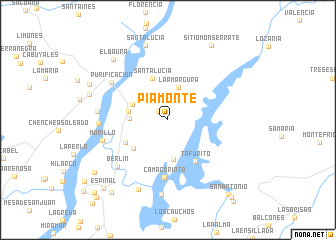 map of Piamonte