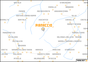 map of Pianaccio