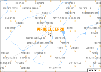 map of Pian del Cerro