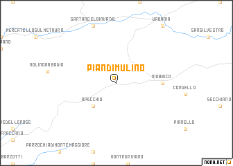 map of Pian di Mulino