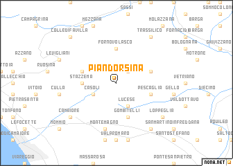 map of Pian dʼOrsina