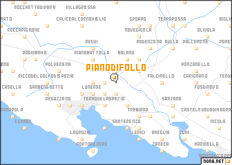 map of Piano di Follo