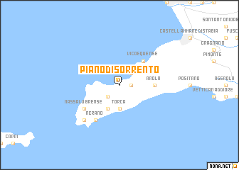 map of Piano di Sorrento