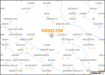 map of Piaseczna