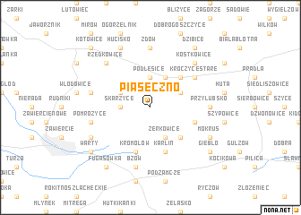 map of Piaseczno