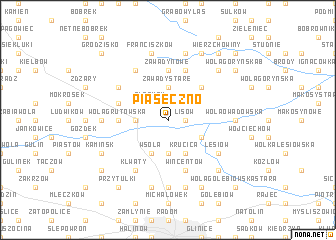 map of Piaseczno