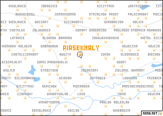 map of Piasek Mały