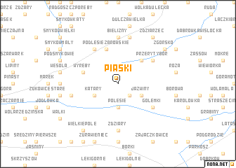 map of Piaski