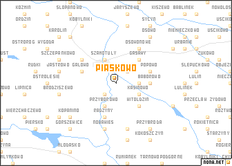 map of Piaskowo