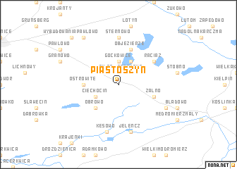 map of Piastoszyn