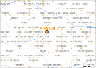 map of Piastów