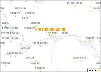 map of Piatra Harcană