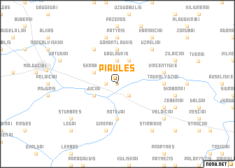 map of Piaulės