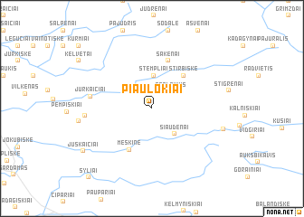 map of Piaulokiai