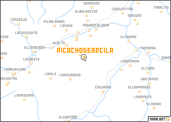 map of Picacho de Arcila