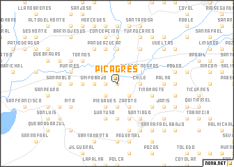 map of Picagres