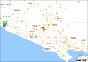 map of Pičeti