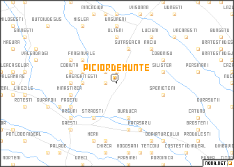 map of Picior de Munte