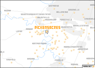 map of Pickens Acres