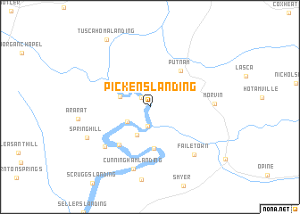 map of Pickens Landing
