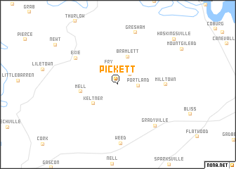 map of Pickett