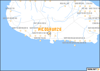 map of Pico da Urze