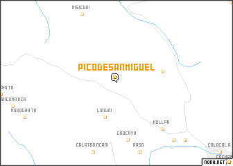 map of Pico de San Miguel