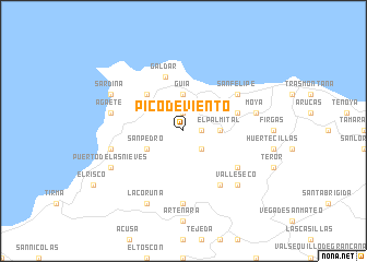 map of Pico de Viento