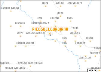 map of Picos del Guadiana