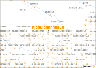 map of Pidaligannawela