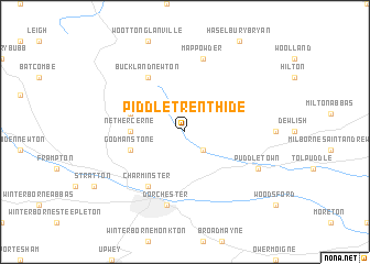 map of Piddletrenthide