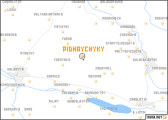 map of Pidhaychyky
