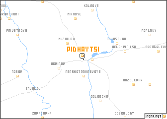 map of Pidhaytsi