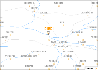 map of Pieči