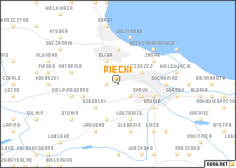 map of Piecki