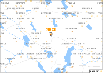 map of Piecki